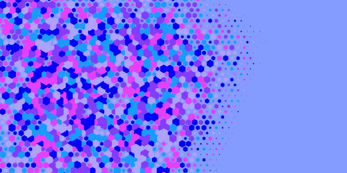 Geometric multi size hexagon with color vector