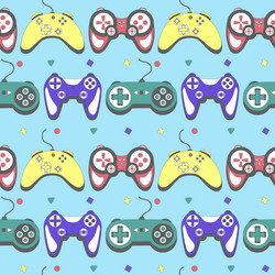 Seamless pattern gamepad controller vector