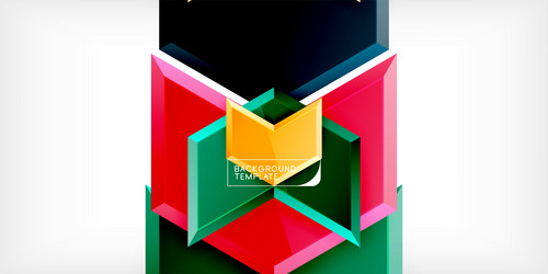 3d arrow techno design template Vector Image