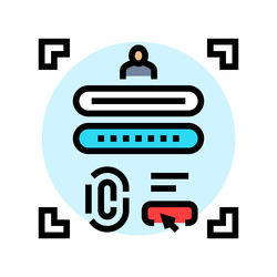 password biometrics integration color icon vector image