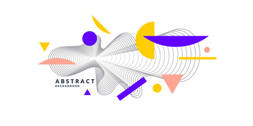 abstract background with dynamic linear waves vector image