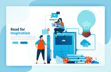 activities from the reading process and getting vector image