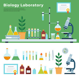 biology science laboratory vector