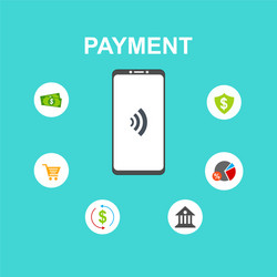 concept online and mobile payments for web page vector