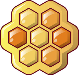 Honey combs icon cartoon style vector