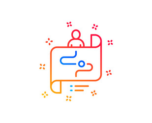 journey path map line icon project process sign vector image