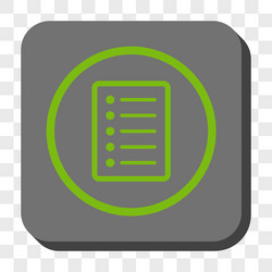 list page rounded square button vector image