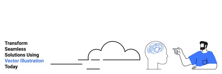 man analyzing cloud data and neural connections vector image