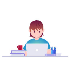 online education self learning concept vector