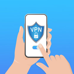 Secure vpn connection concept virtual private vector