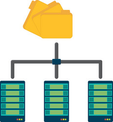 Shared archived folders data center related vector