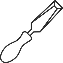 Chisel Tool Icon - Linear Style vector