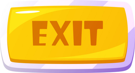 exit game menu button vector image