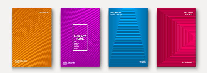 Minimalist modern cover collection design dynamic vector