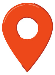 red geo pin map marker place pointer vector