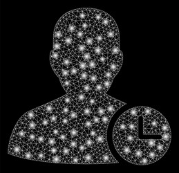 bright mesh carcass user time with flare spots vector image