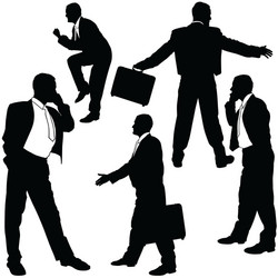 business silhouettes Vector Image