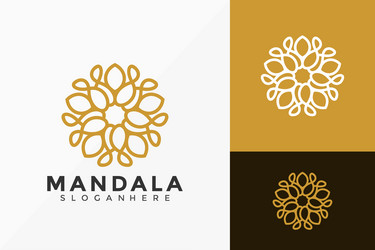 Floral Mandala Logo - Elegant & Minimalist vector