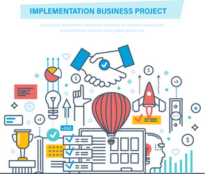 implementation business project modeling vector image