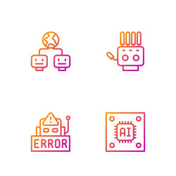 Set line processor with microcircuits cpu error vector