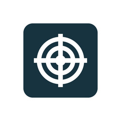 target icon rounded squares button vector image