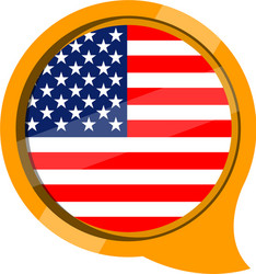 US Flag in Speech Bubble vector