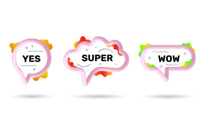 3d talk balloon for idea speech bubbles wow vector