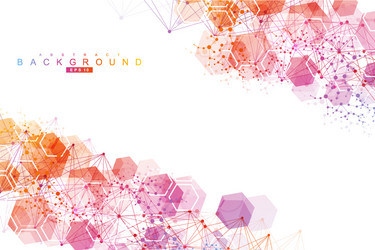 Abstract Hexagonal Network vector image
