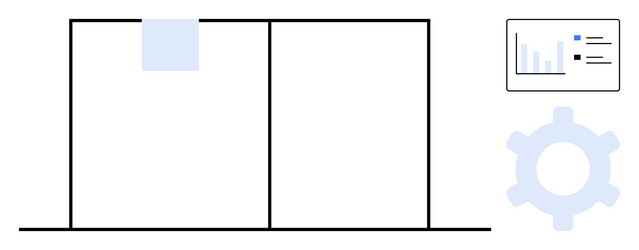 business workflow concept with data chart vector image