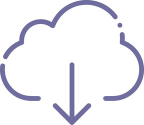 cloud storage icon symbol image of the hosting vector image
