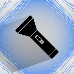 flashlight flat modern web button vector image