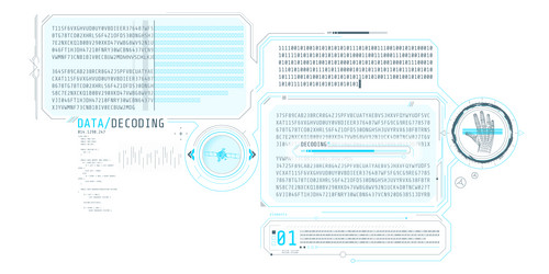 hud interface design for decoding satellite vector image