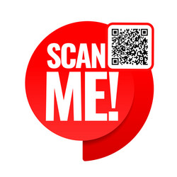 QR Code Scan Me Icon vector image