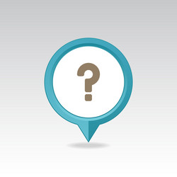 question mark pin map icon pointer markers vector image
