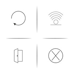 Web and text simple linear icon setsimple outline vector