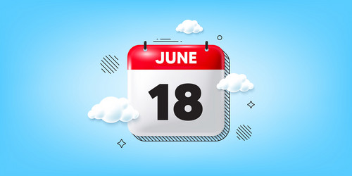 18th day of the month icon event schedule date vector image