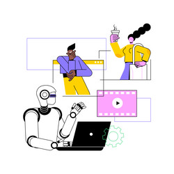 ai-powered visual storytelling abstract concept vector image