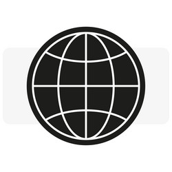globe icon for site design internet network vector image