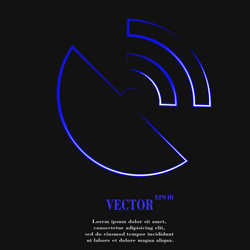 gpsflat modern web button and space for your text vector image