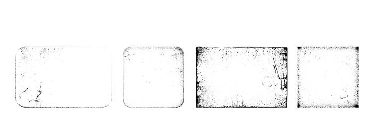 grunge realistic rectangular frames vector image