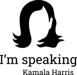 Kamala Harris: I Am Speaking Vector Image