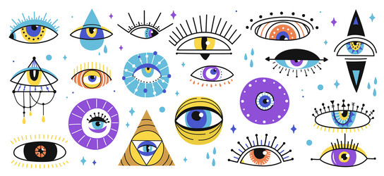 Witch Evil Eye Purple & Orange