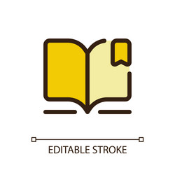 reading e book pixel perfect rgb color ui icon vector image