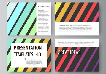 set of business templates for presentation slides vector image