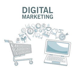 white background with color sections of online vector image