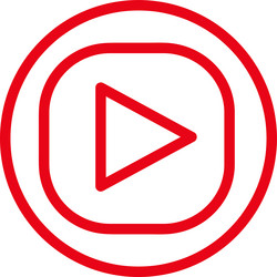 button video player icon sign design vector image