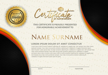 certificate template with textured background vector image