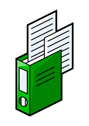 folder for paper icon in isometry image vector image