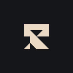 initial based clean and minimal letter r monogram vector