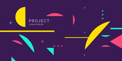 Retro Geometric Abstract Background vector image